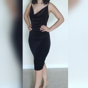 IRIS Sparkly Midi Bodycon Dress Size S/M